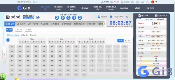 chọn hình thức chơi xổ số online (XSMB) tại Gi8