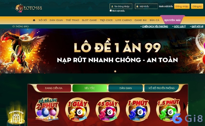 Có nhiều những hình thức xổ số khác nhau trên Loto188